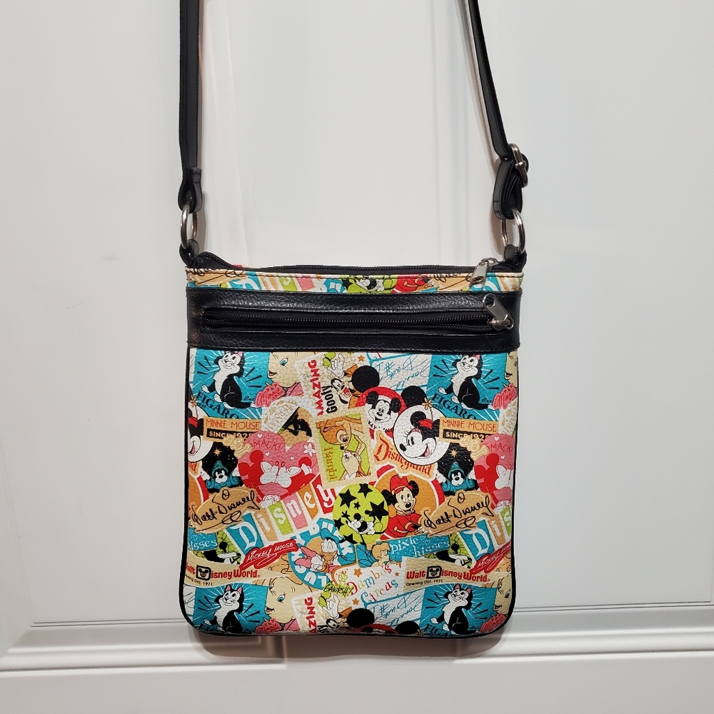 Disney Parks Mickey Mouse Crossbody Purse Classic Collage Pattern - Picture 4 of 16